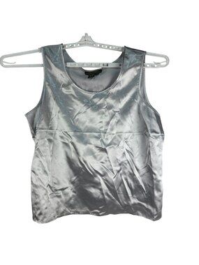 Maurada Womens Plus Size 18W Silver Sleeveless Top Lightweight Tank Blouse